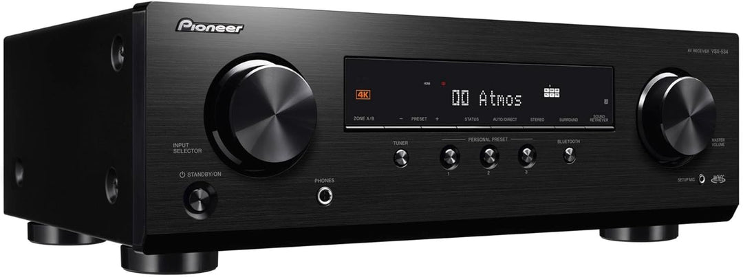Pioneer VSX-534(B) Receiver (5x150 Watt, Dolby Atmos, DTS:X, MCACC, Advanced Sound Retriever, AM/FM,