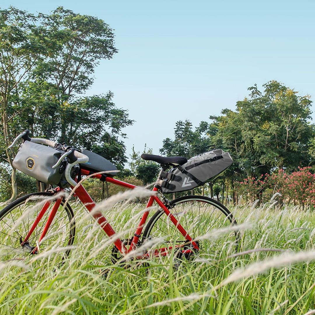 wasserdichte Fahrrad-Satteltasche - 10L Rollverschluss Fahrradsatteltasche Unter Sattel Aufbewahrung