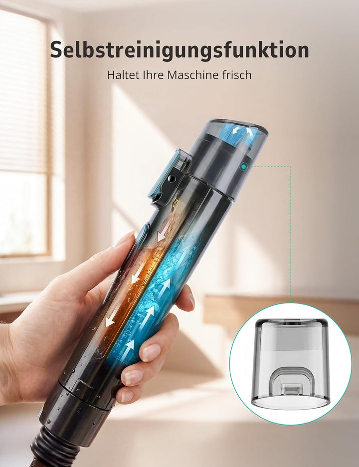 Aspiron Polsterreiniger Gerät, 3-in-1 Dampfreiniger mit Heiss-/Kaltwasser- und Dampfwäsche, 300 ML T