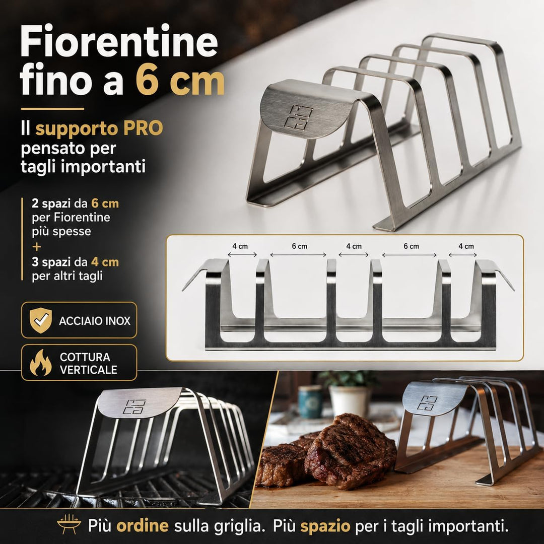 PRO - Spareribs-Halter aus Edelstahl für Grill und Backofen, PRO
