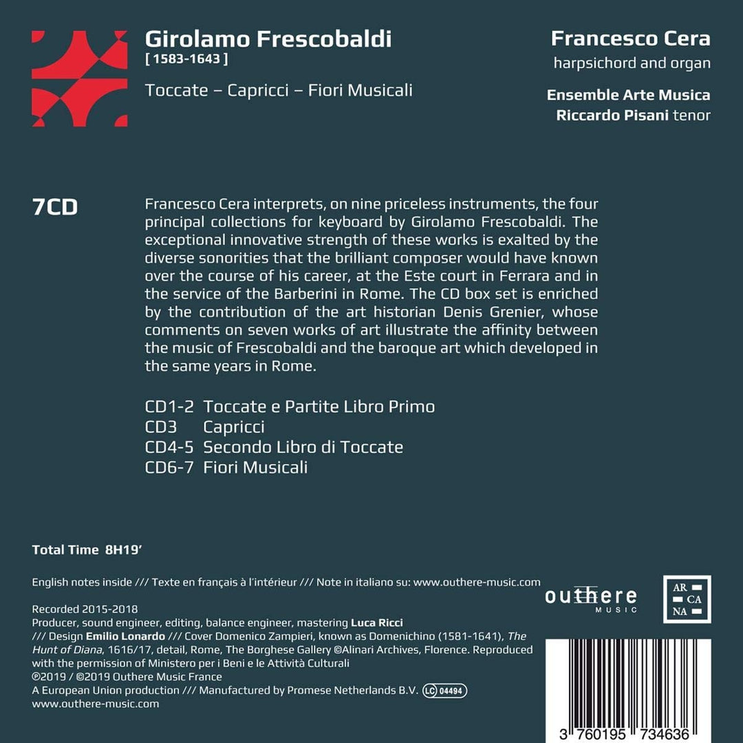 Frescobaldi: Toccate - Capricci - Fiori Musicali, Audio-CD