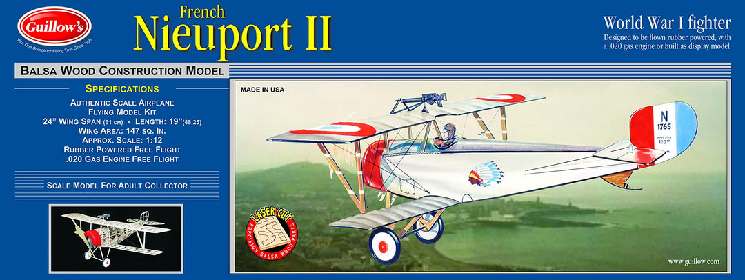 Nieuport II Laser Cut Model
