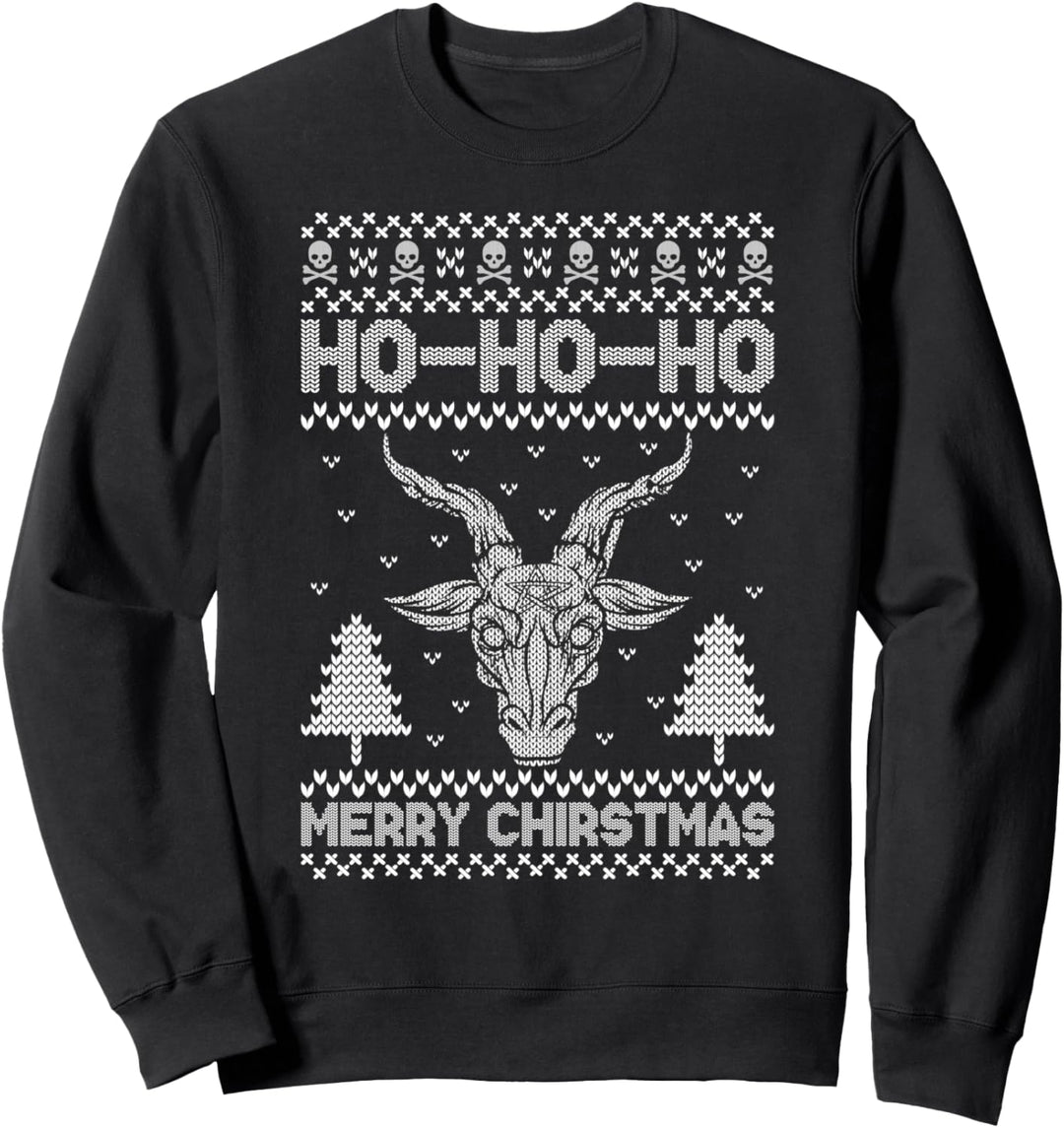 Ho Ho Ho Frohe Weihnachten Satanist Ugly Christmas Satan Sweatshirt