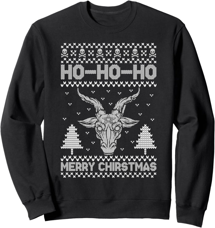 Ho Ho Ho Frohe Weihnachten Satanist Ugly Christmas Satan Sweatshirt