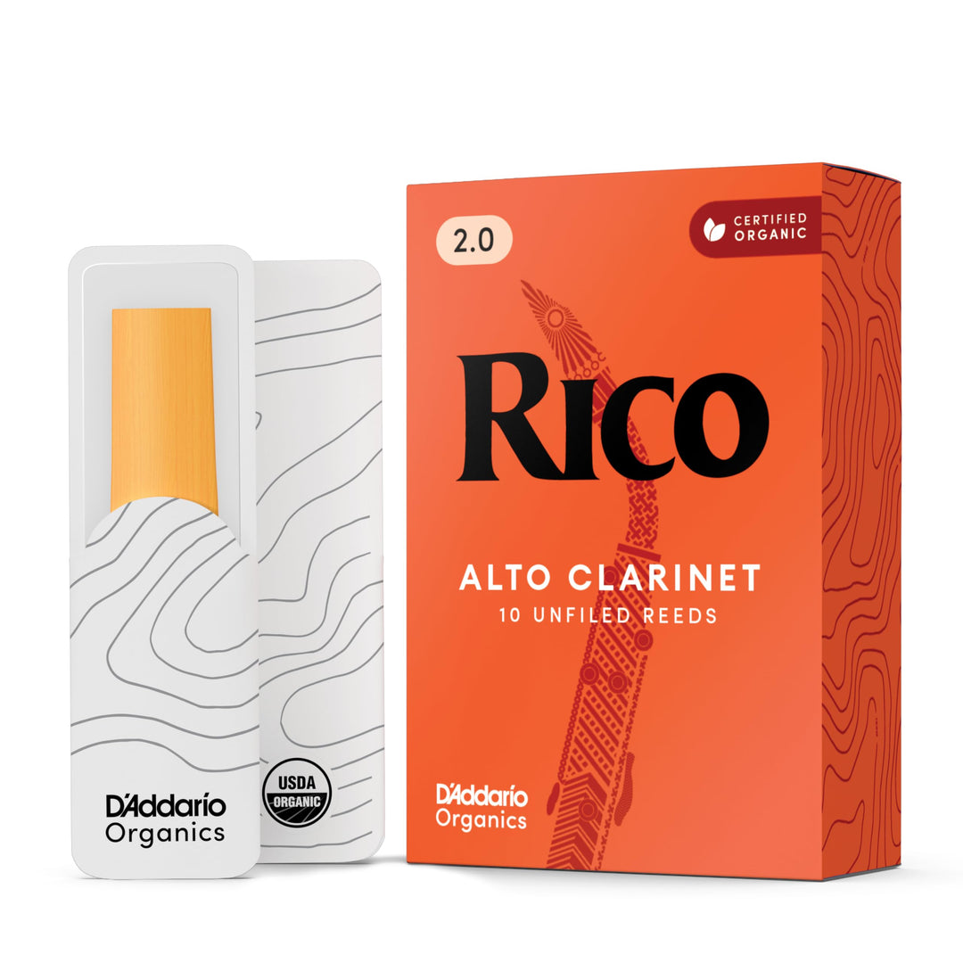 Rico by D'Addario Blätter für Altklarinette, Stärke 2, 10er-Packung Stärke 2.0 10 Packung, Stärke 2.