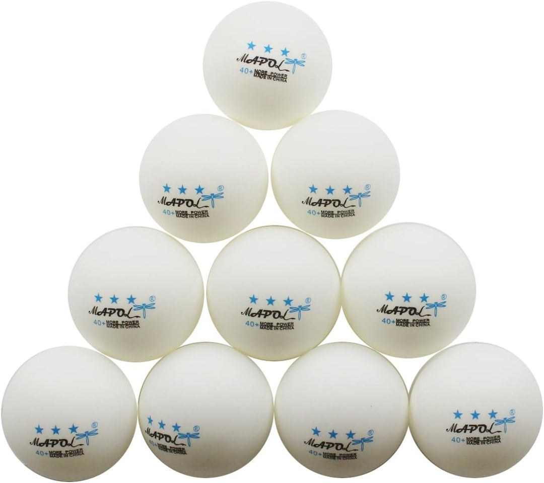 MAPOL 50 weisse 3-Sterne-Tischtennisbälle Premium Training Ping Pong Bälle