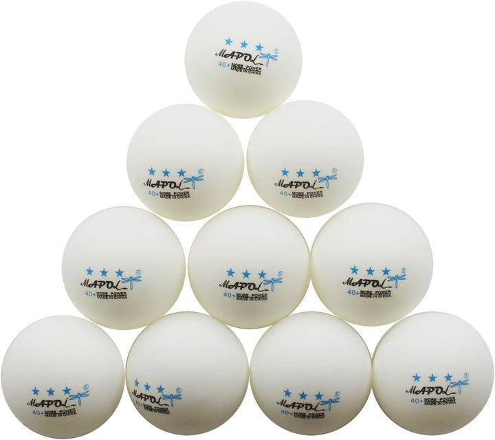 MAPOL 50 weisse 3-Sterne-Tischtennisbälle Premium Training Ping Pong Bälle