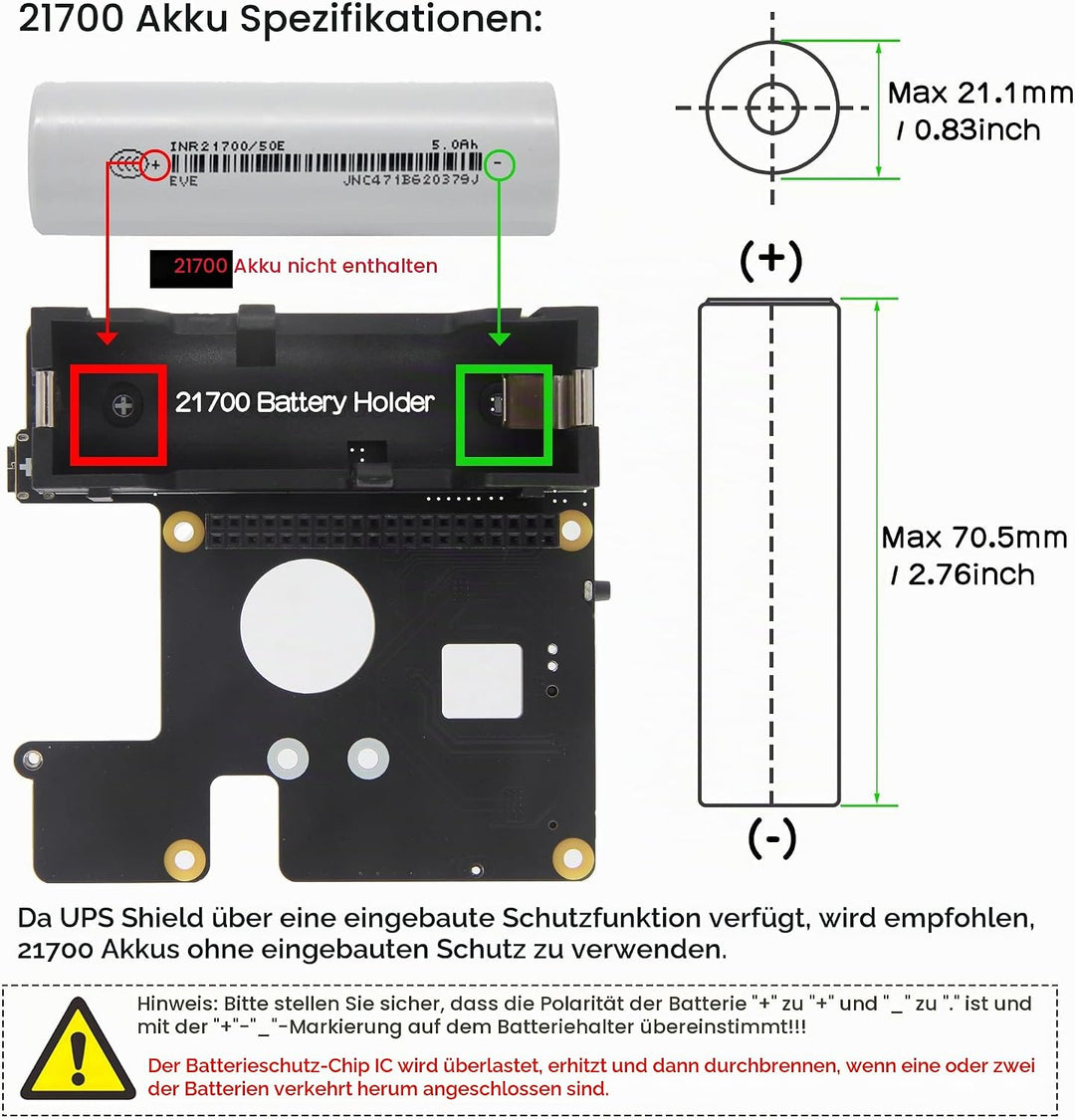 Geekworm X1208 UPS für Raspberry Pi 5 mit NVMe SSD (2280/2242/2230) Erweiterung | 5,1V/5A Ausgang |