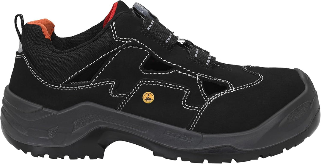 ELTEN Unisex Elten Sikkerhedssko S1p, mænd, sporty, letvægt, sort, plastikkapsel, Quick Release Sich
