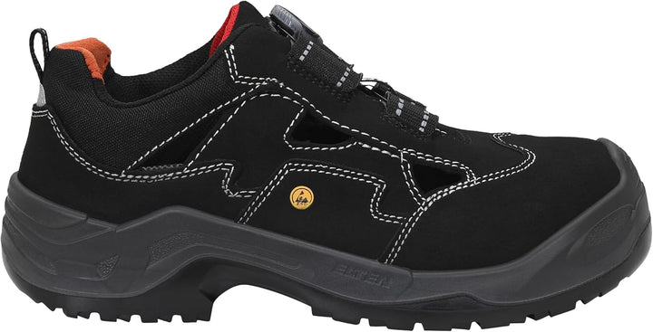 ELTEN Unisex Elten Sikkerhedssko S1p, mænd, sporty, letvægt, sort, plastikkapsel, Quick Release Sich