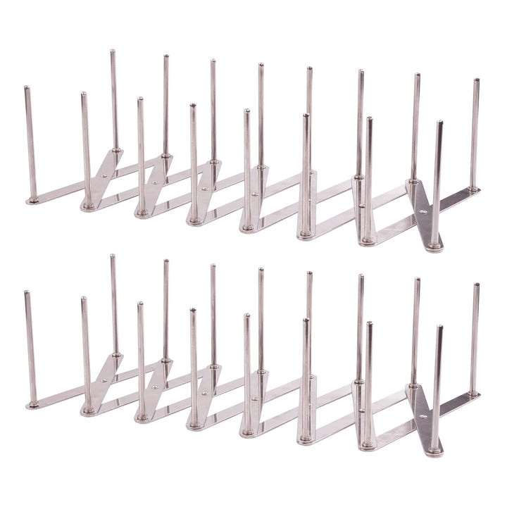 Hjumarayan 2 Stück Verstellbarer Edelstahl Topfdeckelhalter, Spareribs-Halter, Grill Rippchenhalter,