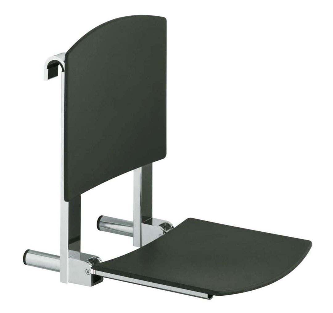 Keuco 34981010037 Plan Care Klappsitz zum Einhängen verchromt/schwarzgrau