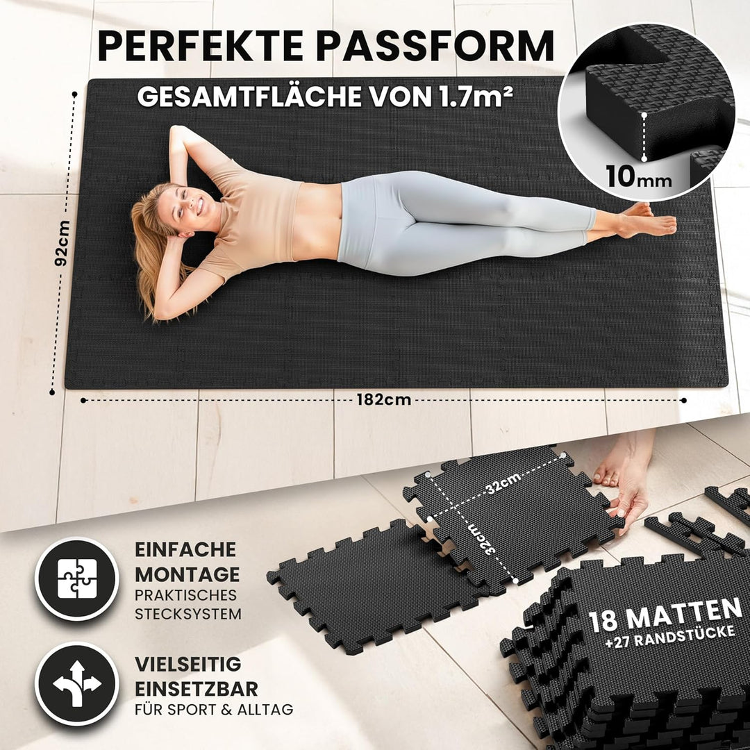 Schutzmatten Bodenschutzmatte Set Sportmatte Gymnastikmatte Puzzlematte: Puzzle Matte Fitnessmatte T