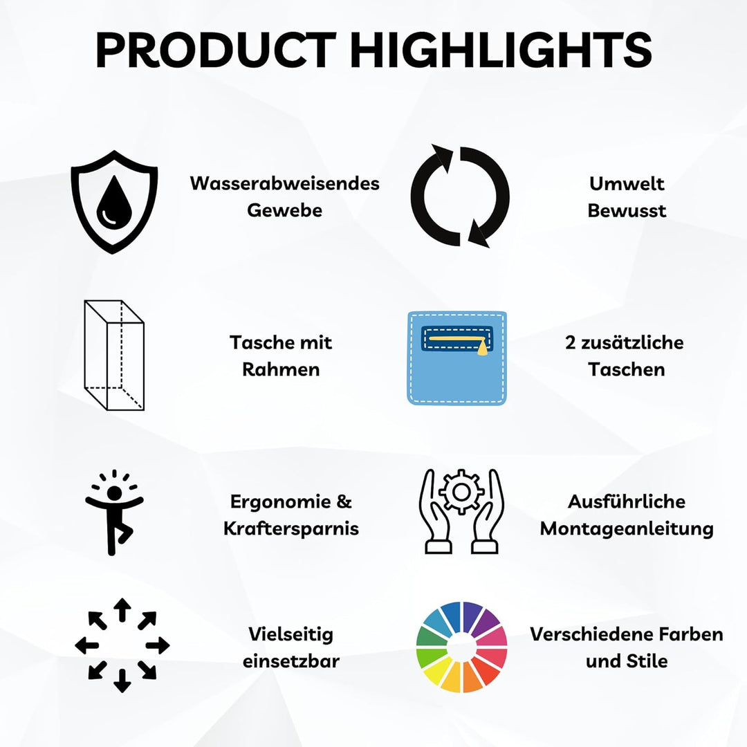 40Liter Wasserabweisender Trolley Einkaufstrolley Klappbar, Shopping Trolley, Einkaufswagen Faltbar,