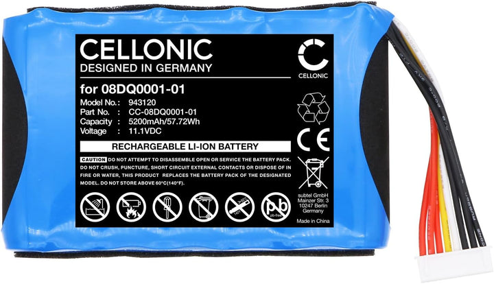 CELLONIC, Lautsprecherakku kompatibel mit Teufel Motiv Home (5200mAh, 11.1V) Ersatzakku 08DQ0001-01,