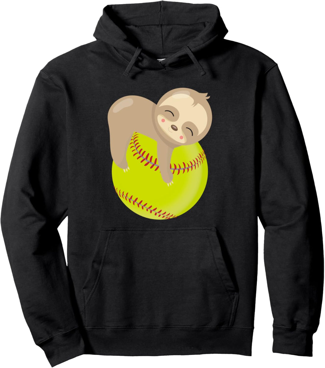 Baby Faultier Softball Nettes lustiges Tier Pullover Hoodie
