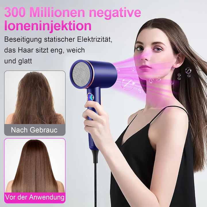 Föhn,Fön,Haartrockner Profi Ionen mit AC Motor 2400W Reisefön Diffusor|Haarfön 4-in-1|Heiss-/Kalttas