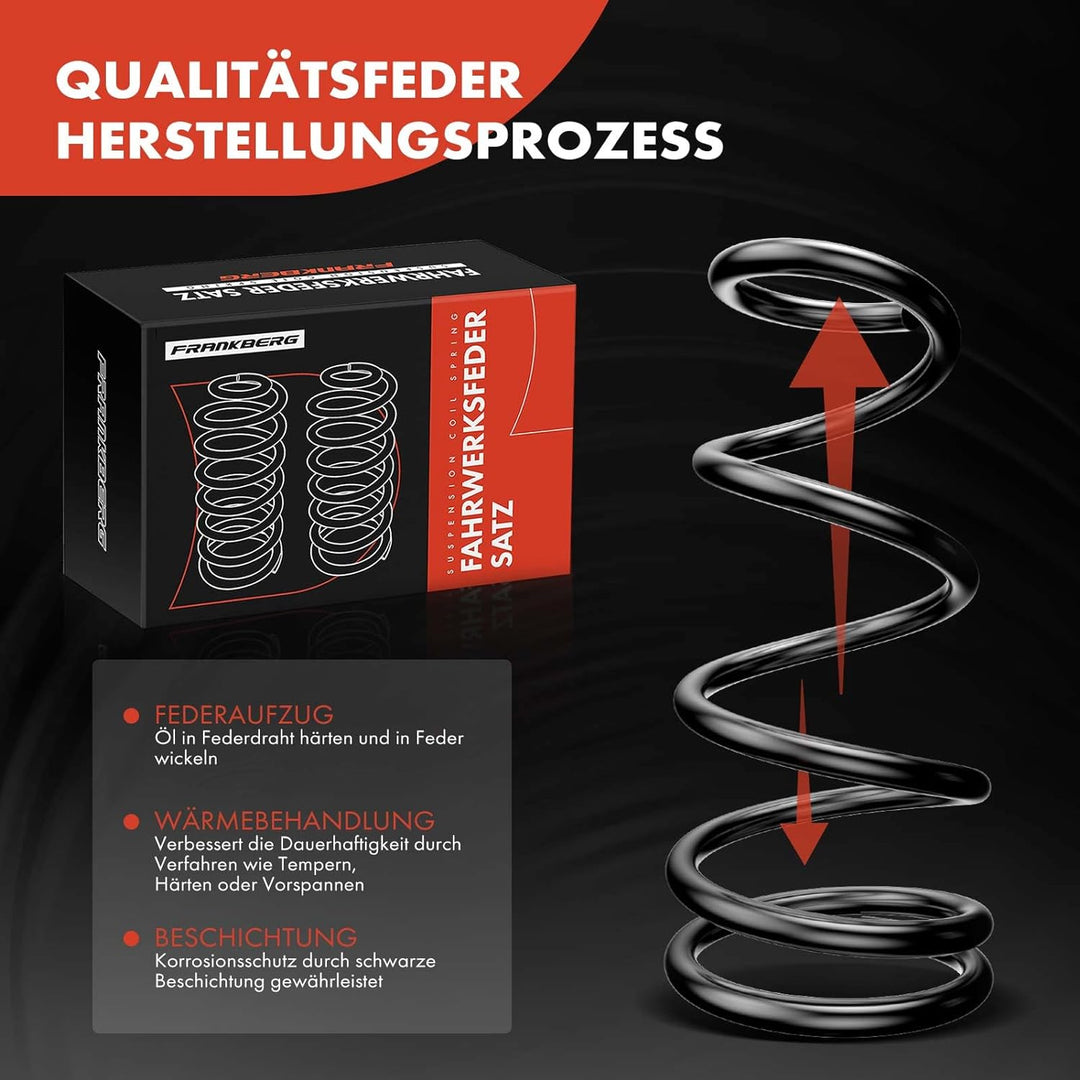 Frankberg 2x Federn Fahrwerksfeder Hinterachse Kompatibel mit RX-8 FE SE 1.3L 2003-2012 Replace# FE0