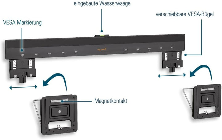 My Wall HE7-1L TV-Wandhalterung Integrierte Wasserwaage 94,0 cm (37 Zoll) - 203,2 cm (80 Zoll), Star