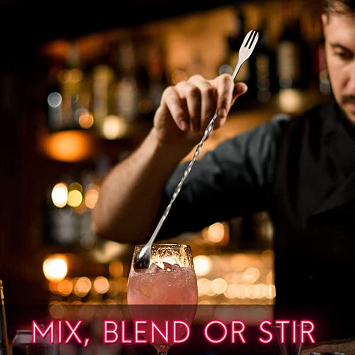 Cocktail Stössel Aus Edelstahl Mit Stössel Rührlöffel,Zitronen Stampfer Eisstössel Muddler Zum Maisc