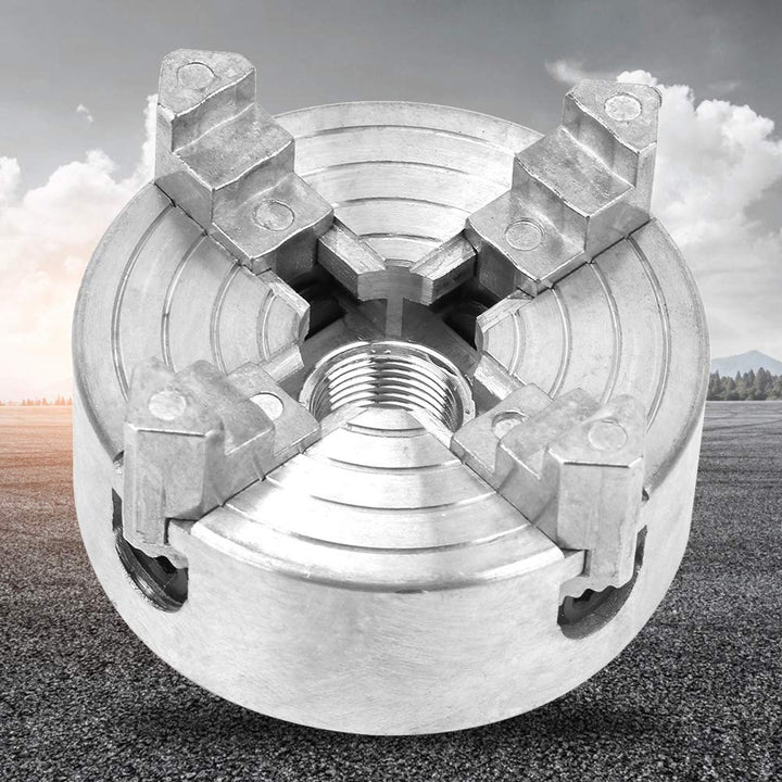 Z011A Vierbackenfutter, Zinklegierungs Drehfutter CNC Fräsbohrwerkzeug für Mini-Metalldrehmaschine