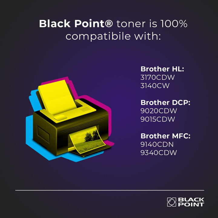 BLACK POINT Toner Kompatibel zu TN-241BK TN-242BK TN241 TN242 - Schwarz - für Brother MFC-9342CDW MF