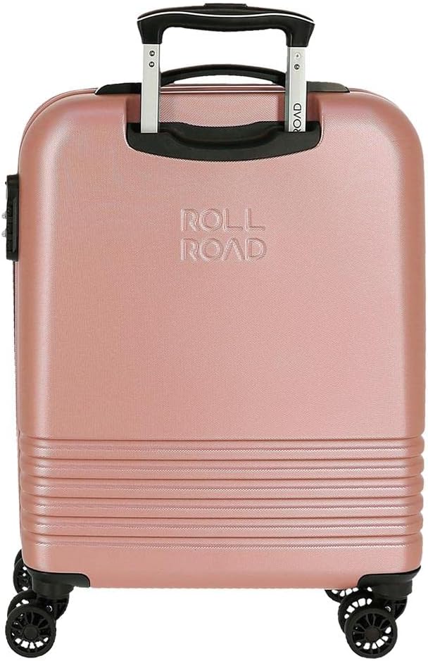Roll Road India Kabinentrolley, Rosa, 40 x 55 x 20 cm, Hartplastik, seitlicher Kombinationsverschlus