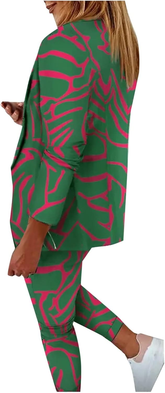 Damen Elegant Business Anzug Set 2-teilig Hosenanzug Blazer Hose Anzug Karo Kariert Zweiteiler Slimf