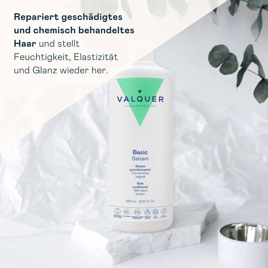 Valquer Profesional Revitalisierende Haarspülung mit natürlichem Keratin, Balsam Conditioner, Haarsp