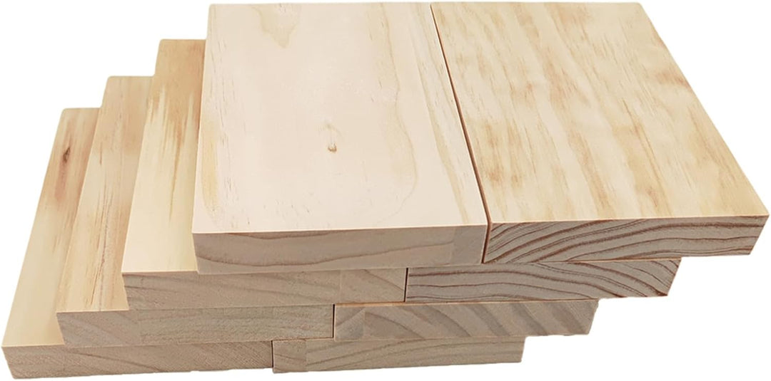 Unlackierte Holzblöcke zum Basteln, 15 x 10 x 2 cm, rechteckige Holzbretter, blanko, Schnitz-Holzblö