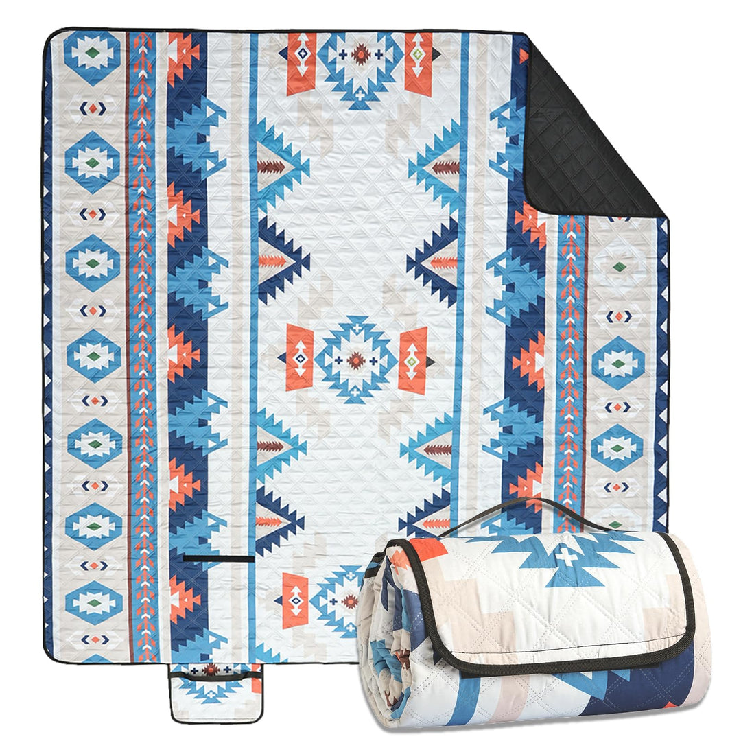 Picknickdecke 200x200 cm - Stranddecke XXL, wasserdicht & isoliert Campingdecke, atmungsaktiv und we