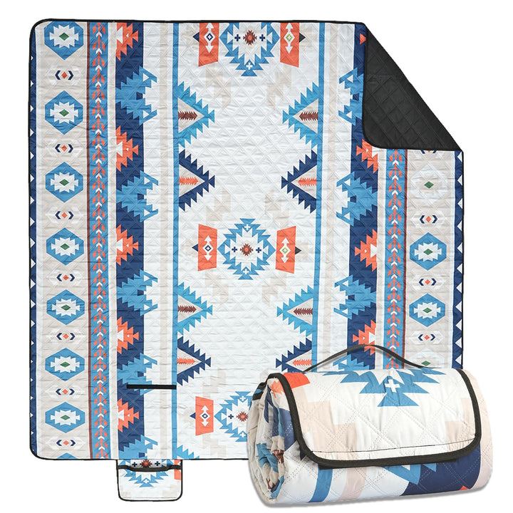 Picknickdecke 200x200 cm - Stranddecke XXL, wasserdicht & isoliert Campingdecke, atmungsaktiv und we