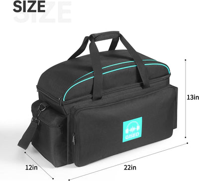 OUKNAK DJ Gig Bag, DJ Tasche DJ Kabel Datei Tasche DJ Gear Storage Organizer mit Abnehmbarer Gepolst