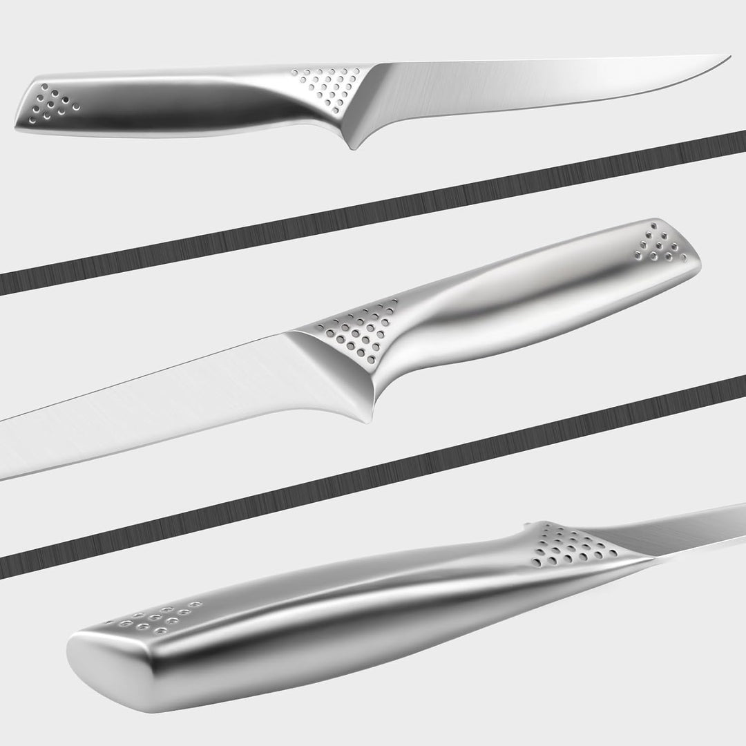 Edelstahl Filetiermesser Fisch Ausbeinmesser Scharf: 15cm Küche Profi Küchenmesser Flexibler Klinge