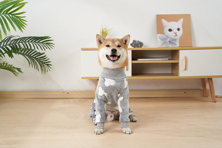 MeiAOBest Hund Overall, Haustier Winter Flanell Vierbeinige Warme Pyjamas, Kaltes Wetter Hund Onesie