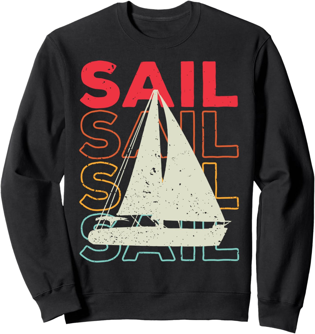 Retro Segeln Seemann Segler Segelschiff Vintage Boot Skipper Sweatshirt
