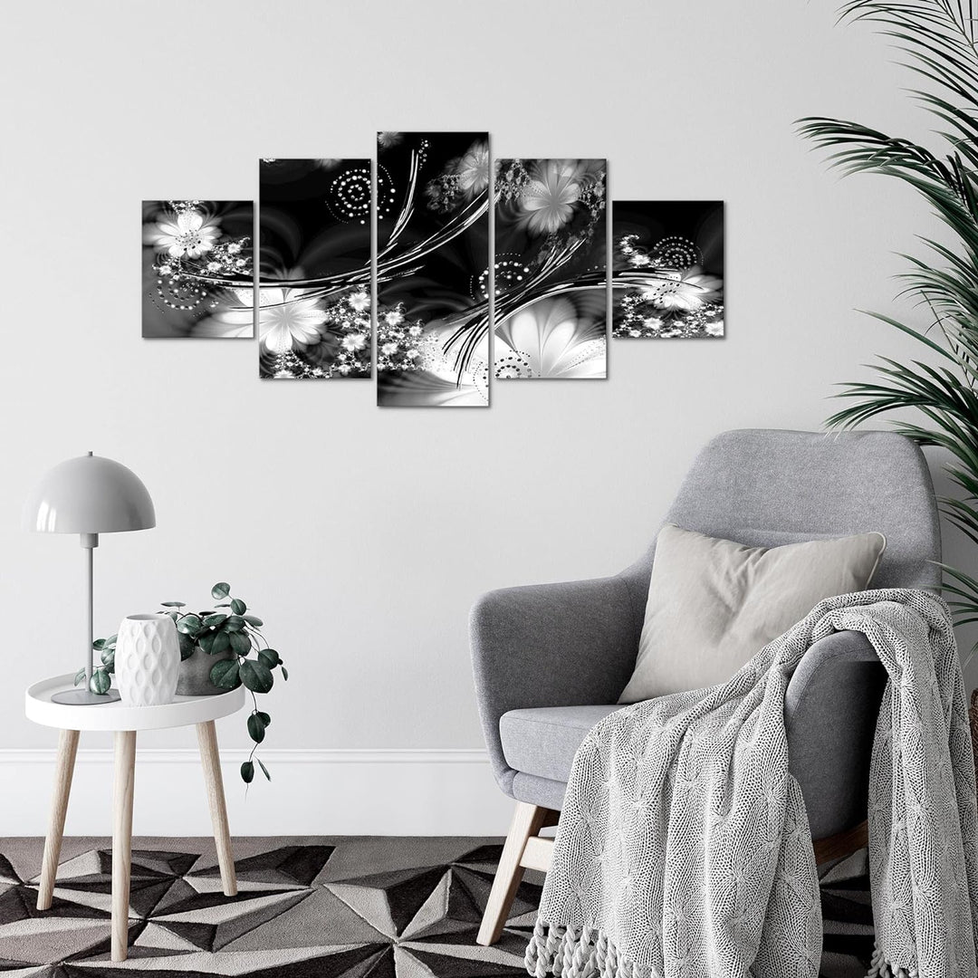Runa Art Wandbilder Abstrakt 5 Teilig Bild auf Vlies Leinwand Deko Wohnzimmer Schlafzimmer Ornamente