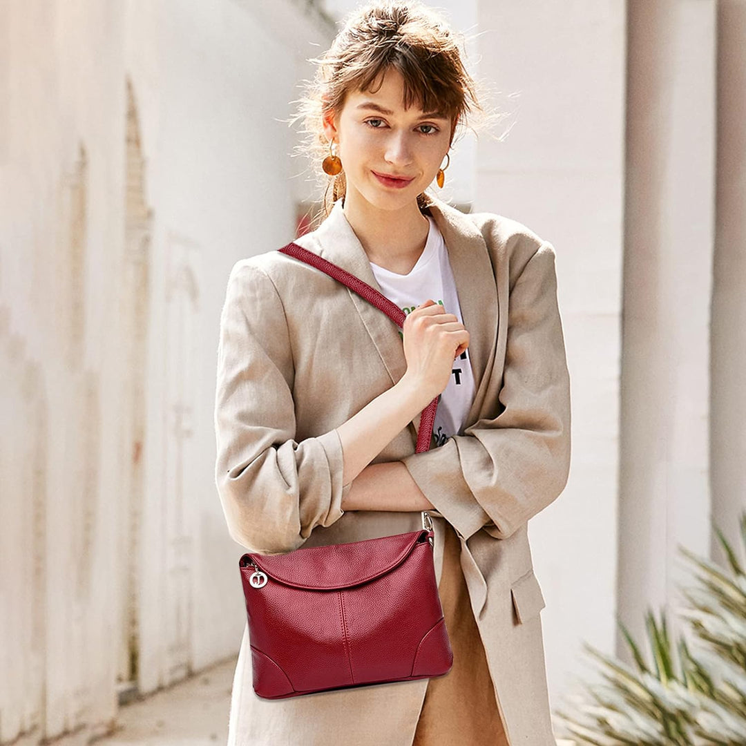 PORRASSO Damen Umhängetasche Mode Schultertasche Henkeltasche Wasserdicht Handtasche für Dating Arbe