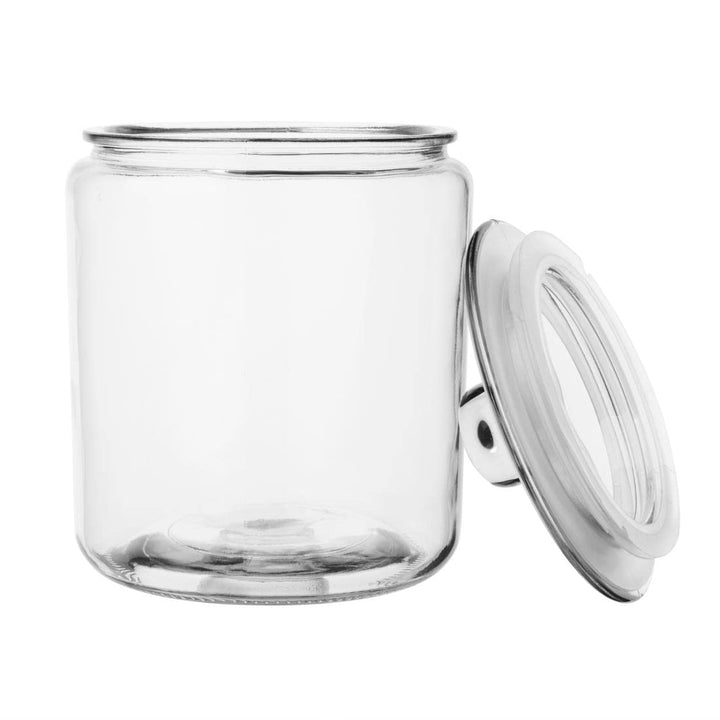 Olympia Biscotti Keksdose mit Deckel 3,8 Ltr, Klarglas, Grösse: 252(H) x 200(Dia) mm - Süssigkeiten,