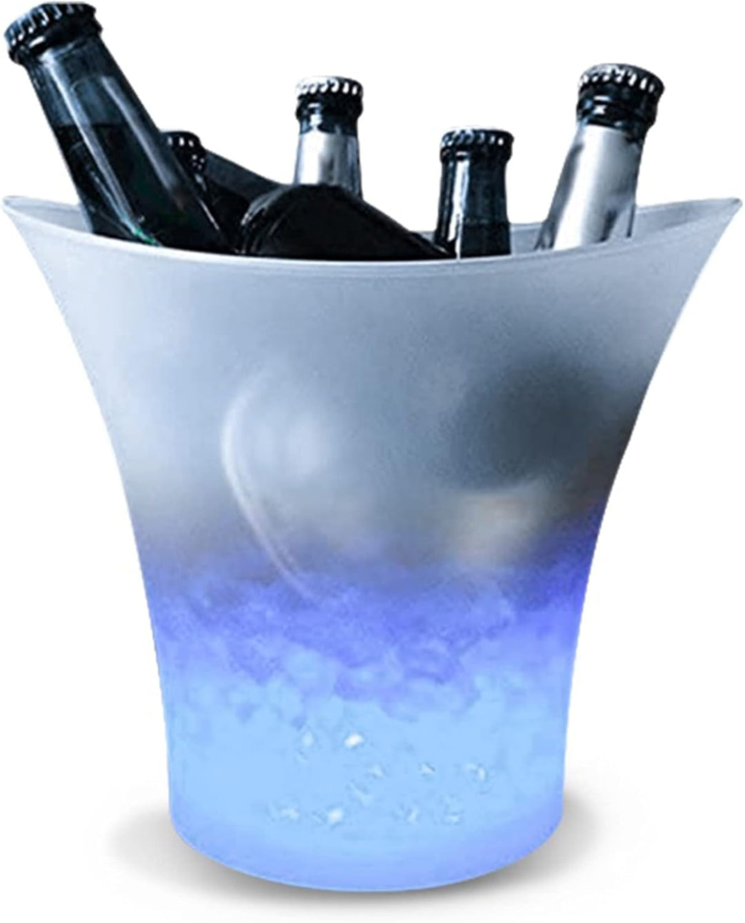 Smad 5 Stück Sektkübel, beleuchtet, LED-Eiskübel, mehrfarbig, für Champagner, Bier, Wein, Getränke,