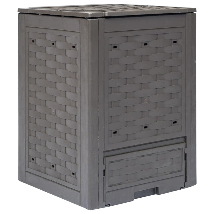 vidaXL Gartenkomposter 300L Kunststoff Rattan Thermokomposter Schnellkomposter 300 l, 300 l