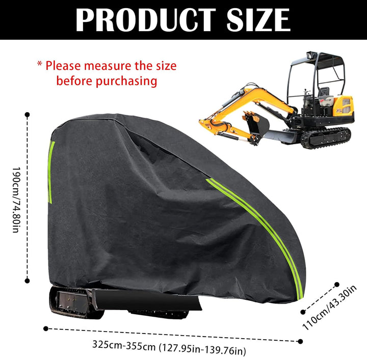 Baggerabdeckung, 420D Abdeckung für Minibagger 800-1600kg, Wasserdicht Atmungsaktive Baggerplane, Mi