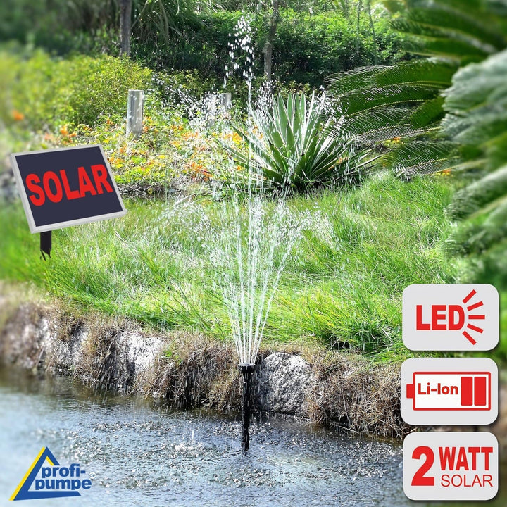 Innovative Solar Teichpumpe Solar Oasis 200-3 Li&amp;LED Springbrunnen Solar Wasserspiel Solar-Teichpump