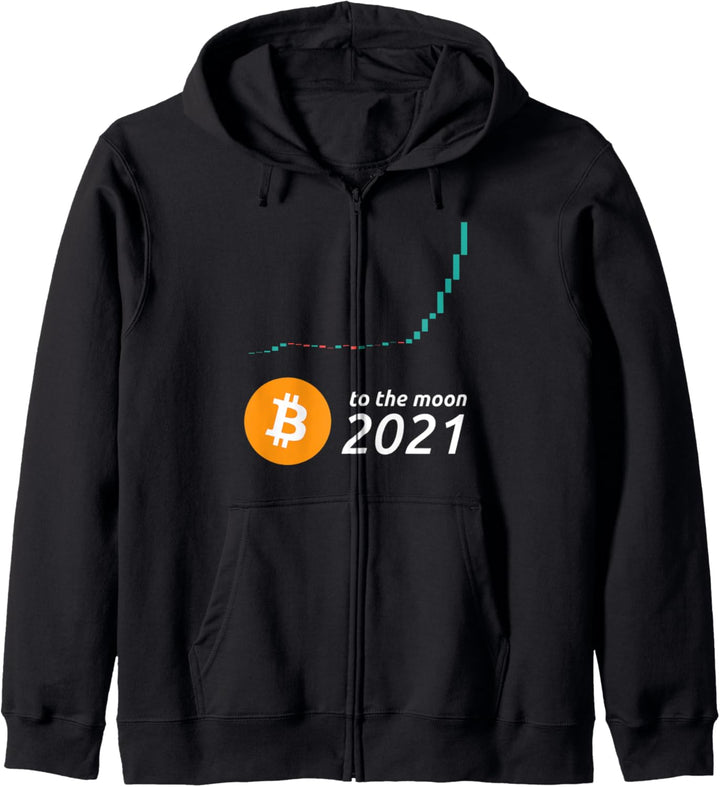 Bitcoin To The Moon 2021 - Cryptocurrency Investor Hodler Kapuzenjacke