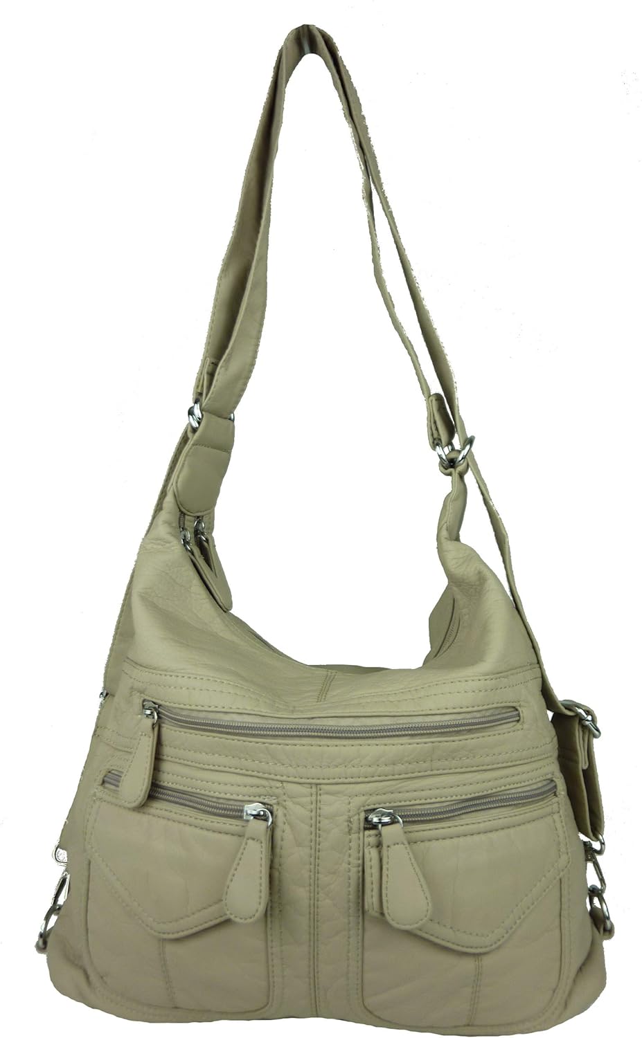 kennydoo Rucksacktasche I 2in1 Damen Rucksack und Handtasche in Einem I Schultertasche einfarbig uni
