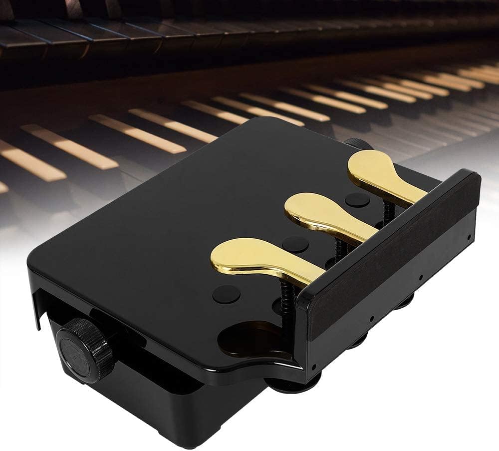 RANZIX Klavier Pedal Extender Bank für Kinder Höhenverstellbar mit 3 Pedale Kinder Klavier Lehren Hi