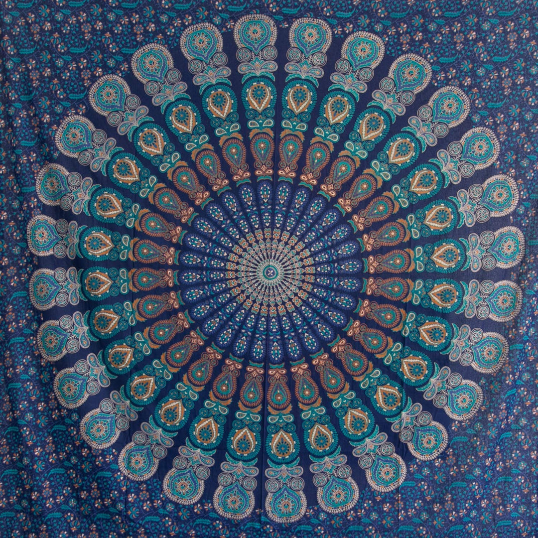MOMOMUS Wandteppich Mandala - Mehrzweck, Bunt, 100% Baumwolle - Ideal als Wandteppich Aesthetic, Wan