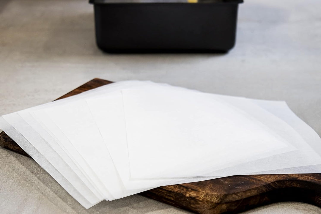 KitchenCraft Silikon-Backpapier, Viereckig, 100 Backpapiere, Backpapier mit Silikonbeschichtung, für