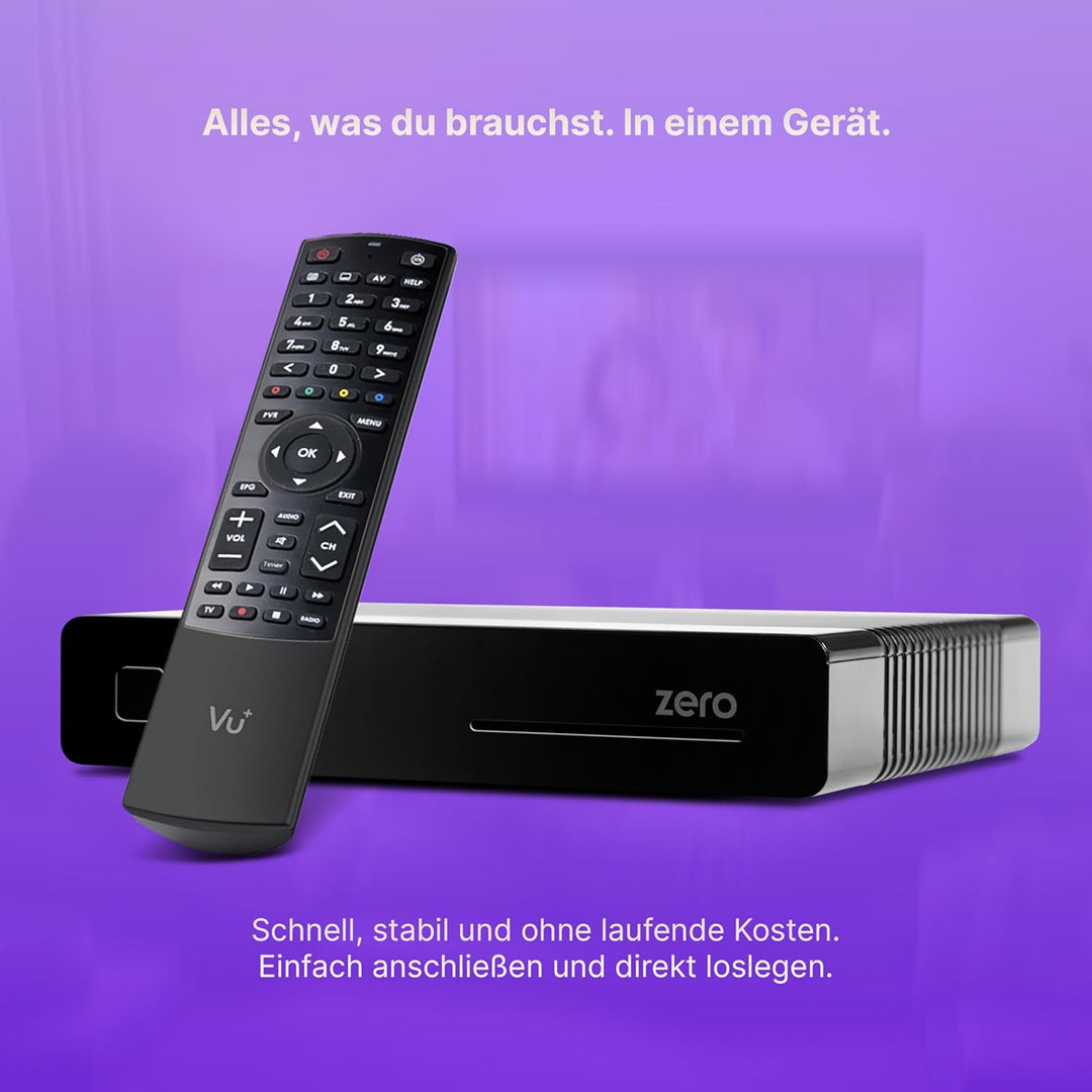 VU+ Zero DVB-S2 Linux Satellitenreceiver (Full HD, 1080p) schwarz, schwarz