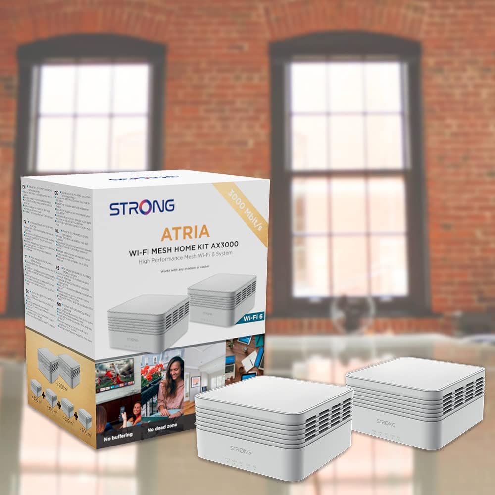 STRONG Mesh Home Kit AX3000 | Wifi 6 | WLAN Verstärker | bis zu 3000 Mbit/s | bis zu 200m2 bei 2 Mod
